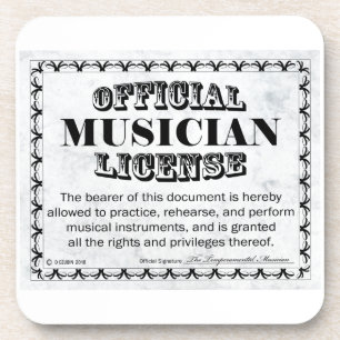 Vergunning voor muzikanten drankjes onderzetter