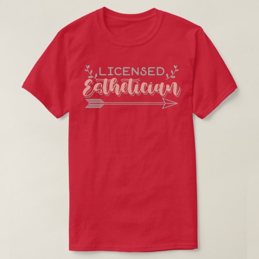 Vergunninghoudend estheticien t-shirt (Design voorkant)