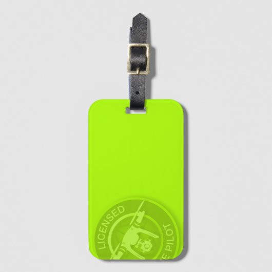 Vergunninghoudend Label van Pilot Green Bag Bagagelabel (Voorkant (verticaal))