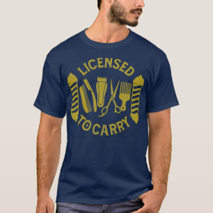 Vergunninghoudend voor het vervoer van Cool Barber T-shirt