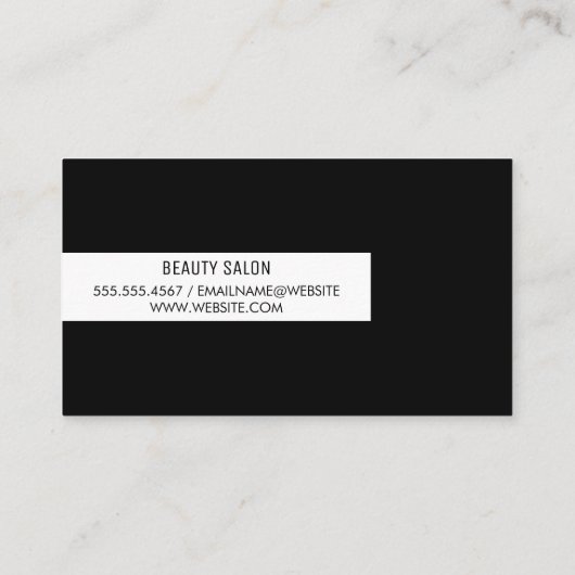 Vergunninghoudende cosmetoloog visitekaartje (Achterkant)