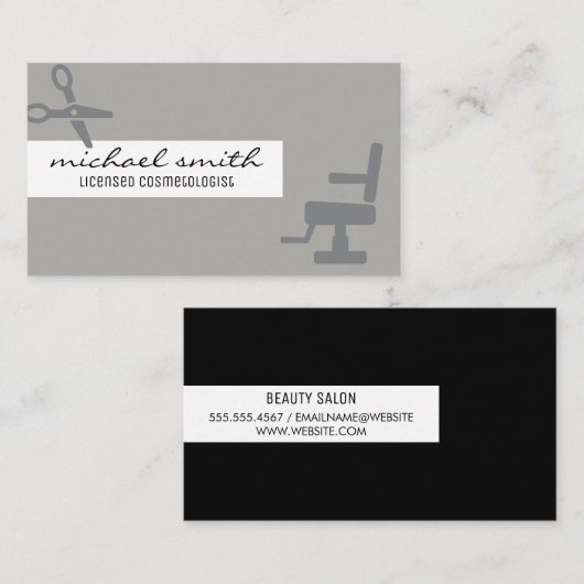Vergunninghoudende cosmetoloog visitekaartje (Voorkant / Achterkant)