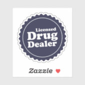 Vergunninghoudende drugshandelaar sticker (Vel)