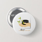 Vergunninghoudende massagetherapeut ronde button 5,7 cm (Voorkant /achterkant)