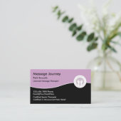 Vergunninghoudende massagetherapeut visitekaartje (Staand voorkant)