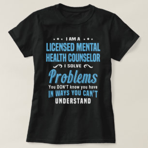 Vergunninghoudende raadsman voor geestelijke gezon t-shirt