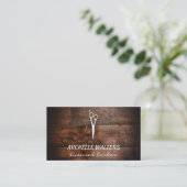 Vergunninghoudende schaar- en houtscharen visitekaartje (Staand voorkant)