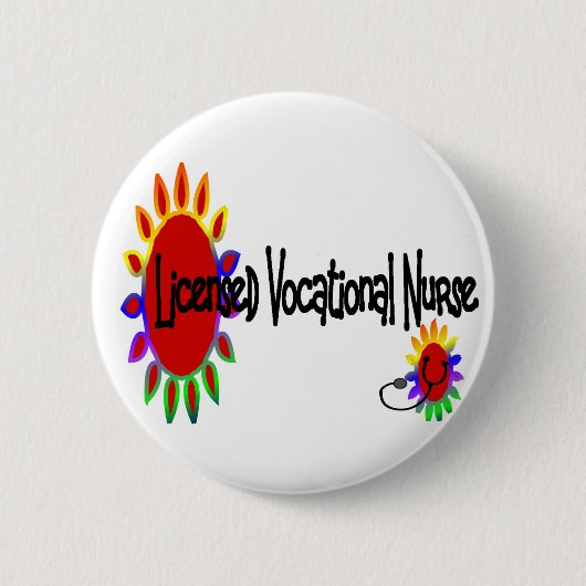 Vergunninghoudende VOCATIONELE verpleegkundige Ronde Button 5,7 Cm (Voorkant)