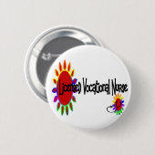 Vergunninghoudende VOCATIONELE verpleegkundige Ronde Button 5,7 Cm (Voorkant /achterkant)