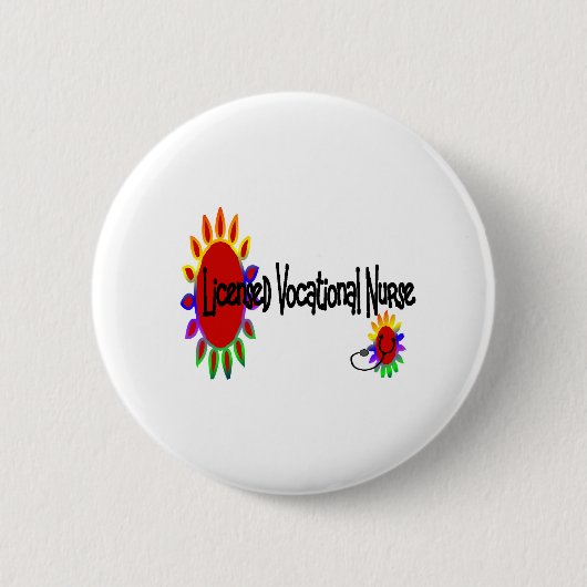 Vergunninghoudende VOCATIONELE verpleegkundige Ronde Button 5,7 Cm (Voorkant)