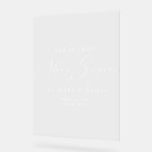 Verhaal begint Elegant Bruiloft Welkom Acryl Bord (Hoek)