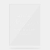 Verhaal Begint Elegante Bruiloft Welkom Acryl Bord (Voorkant)