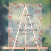 verhaal begint herfst bladeren bruiloft welkom acryl bord (Neutraal)