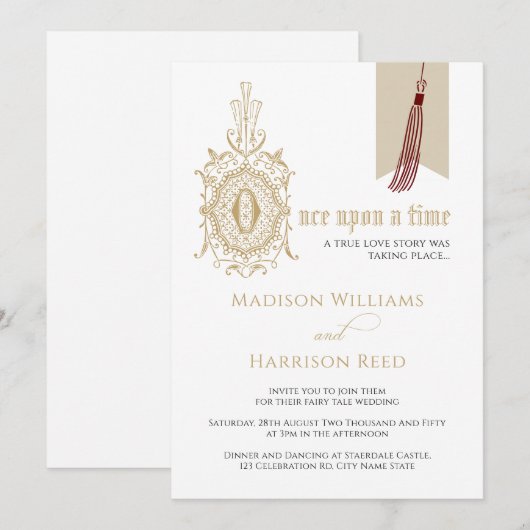 Verhaal boek één op een tijd feilloze weddenschap kaart (Voorkant / Achterkant)