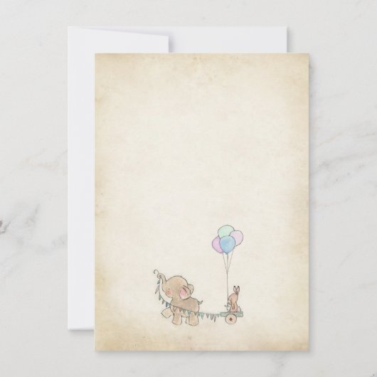 Verhaal boekje Baby shower Hartelijk dank Kaart (Achterkant)