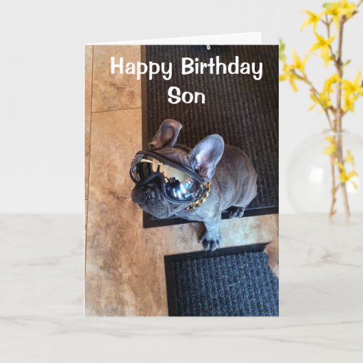 VERHAAL DE TWEEDE DAG VAN EEN KOOLDOG "SON" KAART (Gele Bloem)