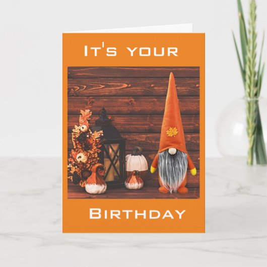 VERHAAL HERFST BIRTHDAAG VAN KUSTNOME FEESTDAGEN KAART (Voorkant)