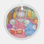 VERHAAL KATTEN Glazen Cirkel Ornament (Voorkant)