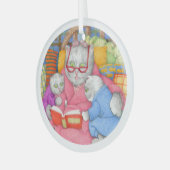 VERHAAL KATTEN Glazen Cirkel Ornament (Voorkant links)