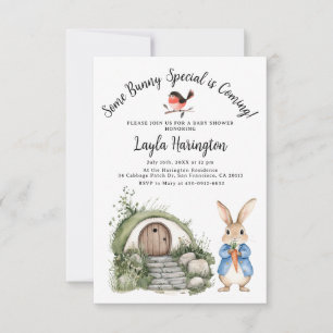 Verhaal Konijn Jongen Baby Shower Bos Holle Tuin Kaart