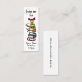 Verhaal over Kinder bibliotheek Week Verhaal Tijd  Mini Visitekaartje (Voorkant / Achterkant)