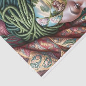 Verhaal Tapijt Decoupage Tissuepapier (Detail)