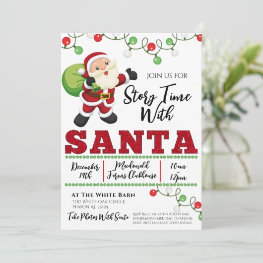 Verhaal tijd met kerstmis kaart (Staand voorkant)