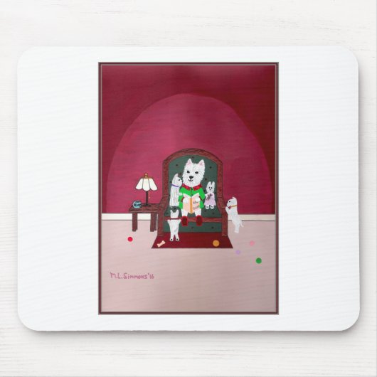 Verhaal tijd Westie Mousepad Muismat (Voorkant)