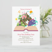 Verhaal-tijduitnodiging Kaart (Staand voorkant)