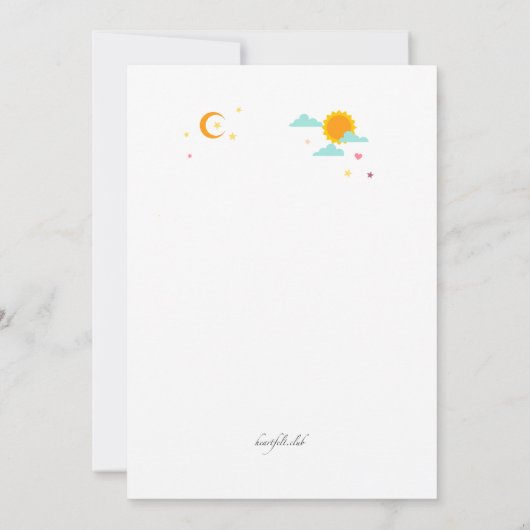 Verhaal-tijduitnodiging Kaart (Achterkant)