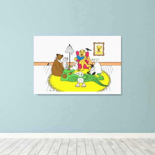 Verhaal Uur Canvas Print (Insitu (Houten vloer))