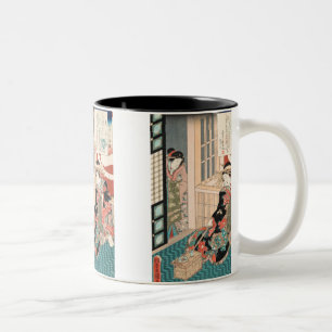 Verhaal van de Courtesan Shiratama mok (3-afbeeldi
