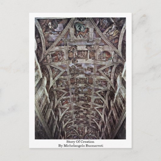 Verhaal van de creatie in de zustenkapel door briefkaart (Voorkant)