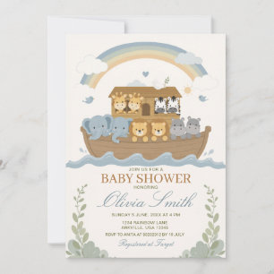 Verhaal van de regenboogjongen baby shower Noach's Kaart