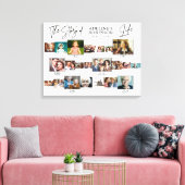 Verhaal van het leven - Tijdlijn Poster begrafenis Canvas Afdruk (Insitu (Woonkamer))