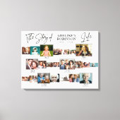 Verhaal van het leven - Tijdlijn Poster begrafenis Canvas Afdruk (Voorkant)