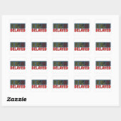 Verhaal van mijn vertraagde reis vierkante sticker (Vel)