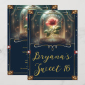 Verhaal zo oud als Time Enchanted Roos Sweet 16 Kaart (Voorkant / Achterkant)