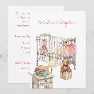 Verhaalboek baby shower digitale download uitnodig kaart