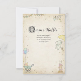 Verhaalboek Baby shower Luier Raffle Kaart