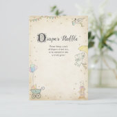 Verhaalboek Baby shower Luier Raffle Kaart (Staand voorkant)