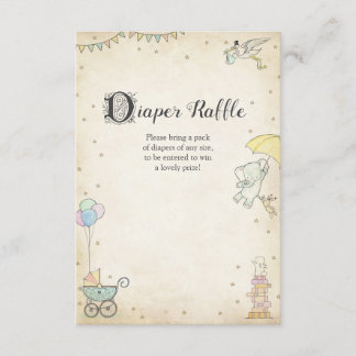 Verhaalboek Baby shower Luier Raffle Kaart