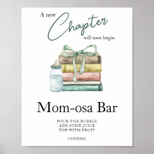 Verhaalboek baby shower Momosa bar Poster