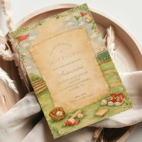 Verhaalboek Baby Shower Oud Baseball Thema