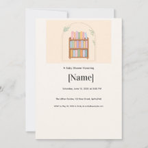 Verhaalboek babyshower uitnodiging, Bewerkbaar