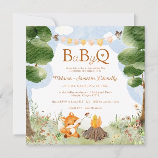 Verhaalboek Bosvos Baby-Q BBQ Baby Borrel Kaart (Voorkant)