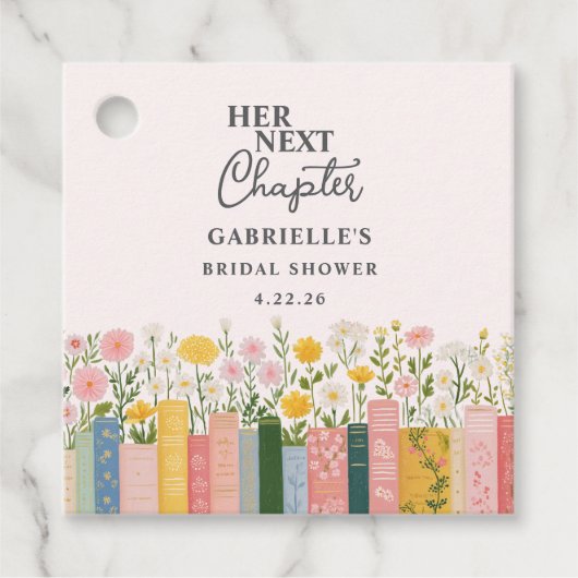 Verhaalboek Bruidsfeest Haar Volgende Hoofdstuk Bedankjes Labels (Voorkant)