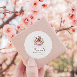 Verhaalboek Bruidsmeisjesfeest 'Een Nieuwe Hoofdst Ronde Sticker