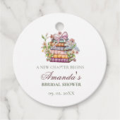 Verhaalboek Bruiloftsfeest 'Een Nieuwe Hoofdstuk' Bedankjes Labels (Voorkant)