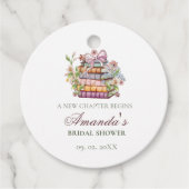 Verhaalboek Bruiloftsfeest 'Een Nieuwe Hoofdstuk' Bedankjes Labels (Voorkant)